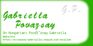 gabriella povazsay business card